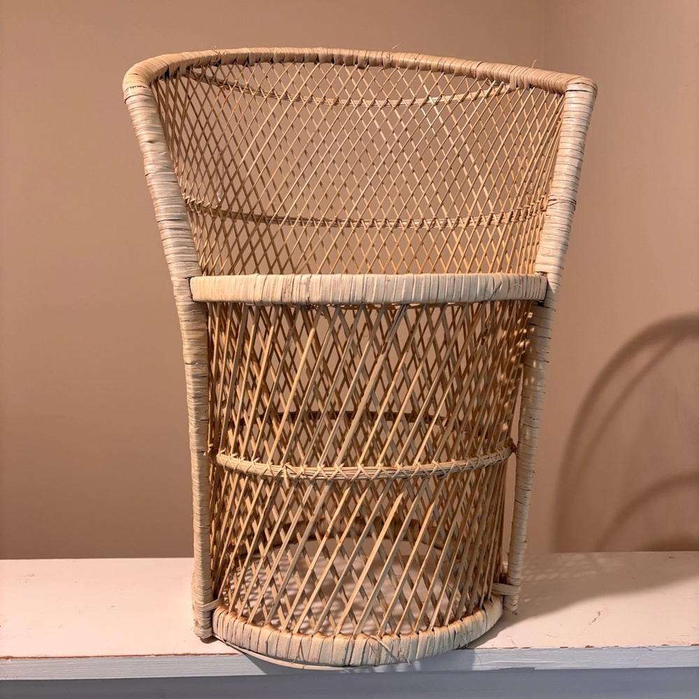 Vintage Woven Rattan Basket